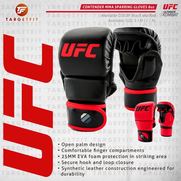 UFC Contender MMA Sparring Glove 8oz Black L/XL