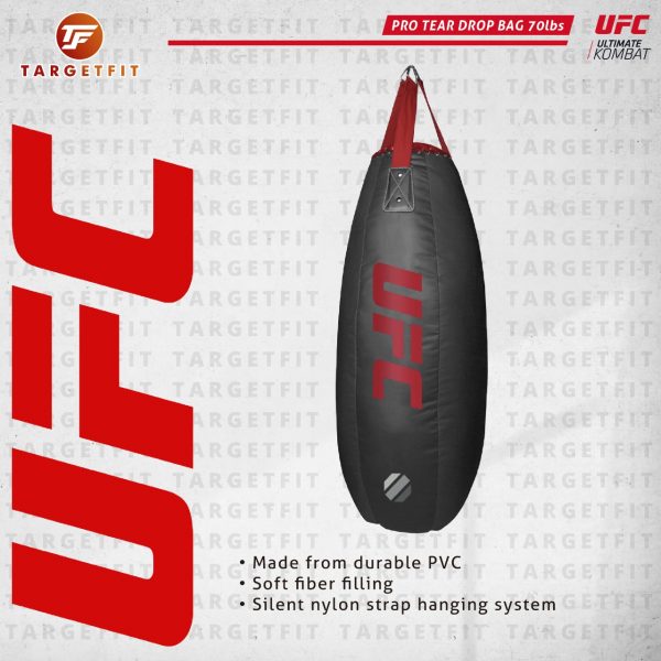 UFC Pro Tear Drop Bag Black 70lb