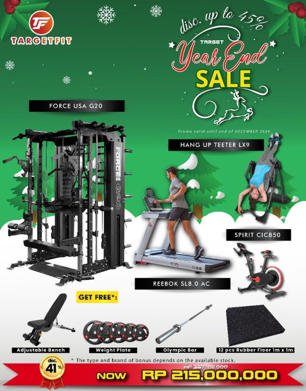 Force USA G20 + Reebok SL8.0 AC + CIC850 Indoor Cycle + Teeter LX9 Inversion Table Year End Sale