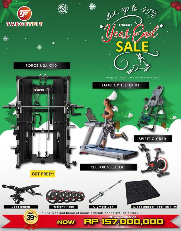 Force USA C10 + Reebok SL8.0 DC + Spirit CIC850 Indoor Cycle + Teeter X1 Inversion Table Year End Sale